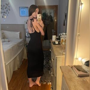 Danielle Bernstein WeWoreWhat black maxi dress xs